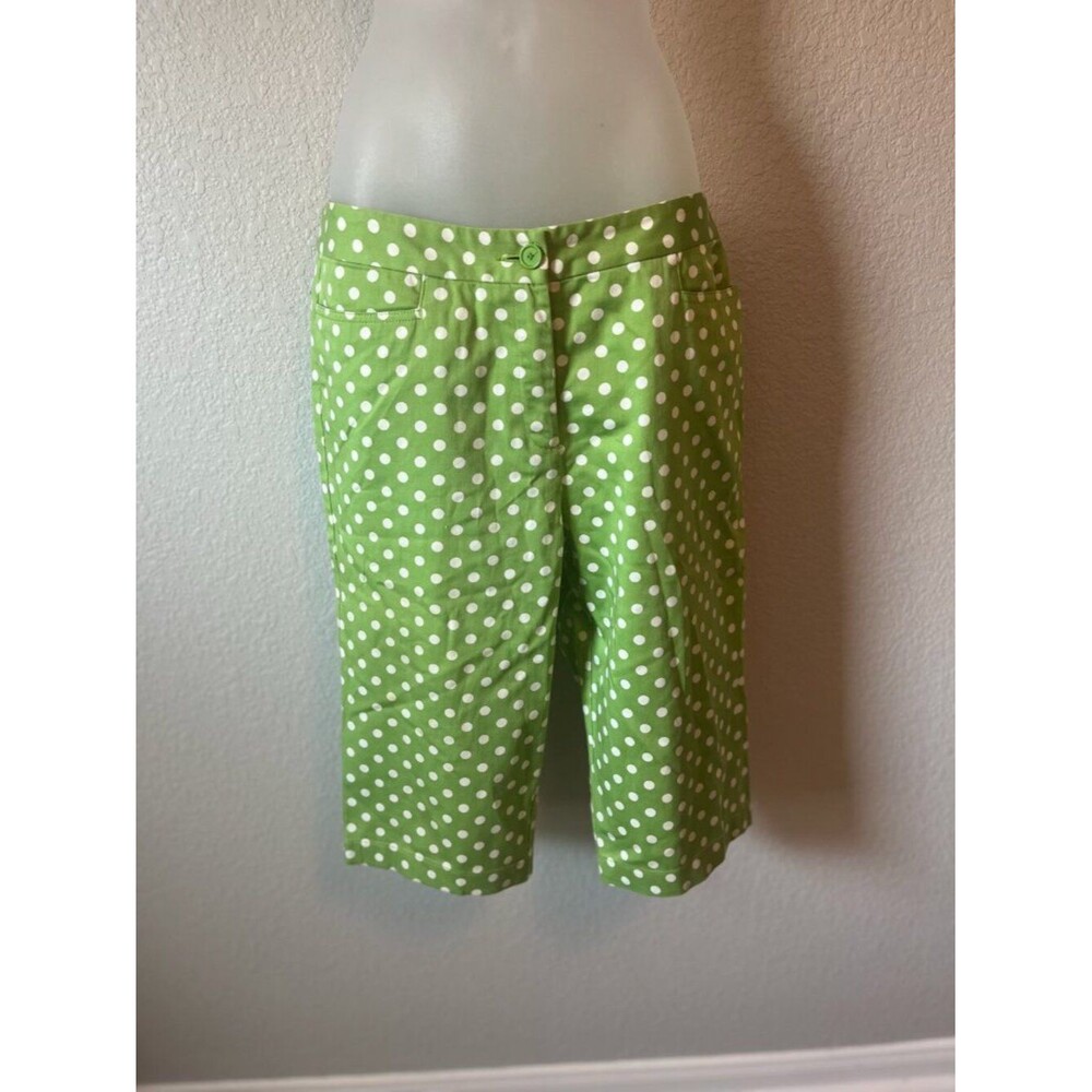 Real Clothes Green Polka Dot Capri Pants 6